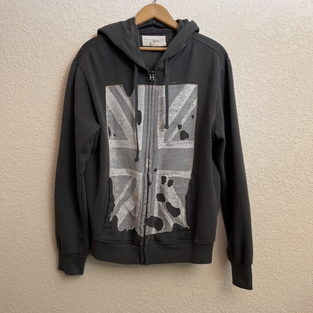 Denim & Supply Union Jack Hoodie, Men's LG, Gray color